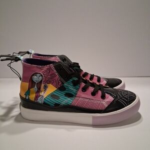 Disney Tim Burton's The Nightmare Before Christmas High Top Sneakers, Women’s 8M